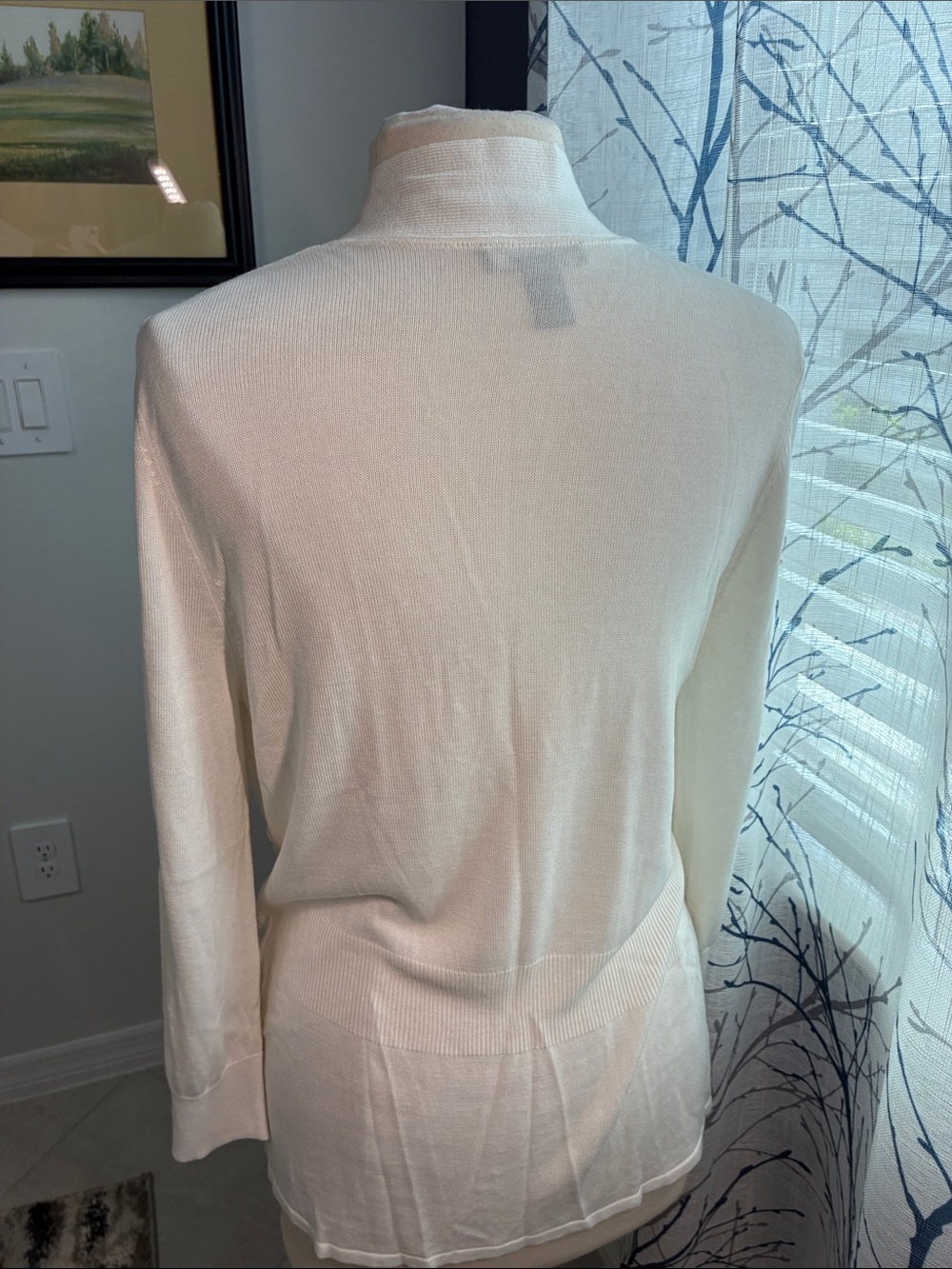 WHBM White Ruffle Open-Front Cardigan - Picture 4 of 8